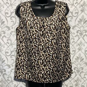 TALBOTS Brown Leopard Tank